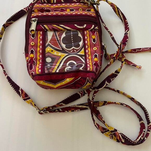 Stephanie Dawn manufacture Vera Bradley Paisley ID Crossbody adjustable strap - Picture 2 of 8
